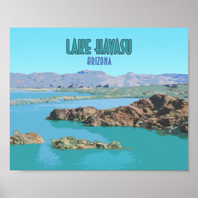 Poster Lac Havasu Arizona Vintage (Devant)