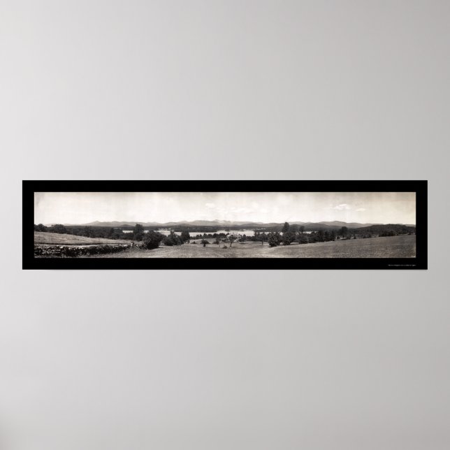 Poster Lac Kezar, Maine Photo 1910 (Devant)