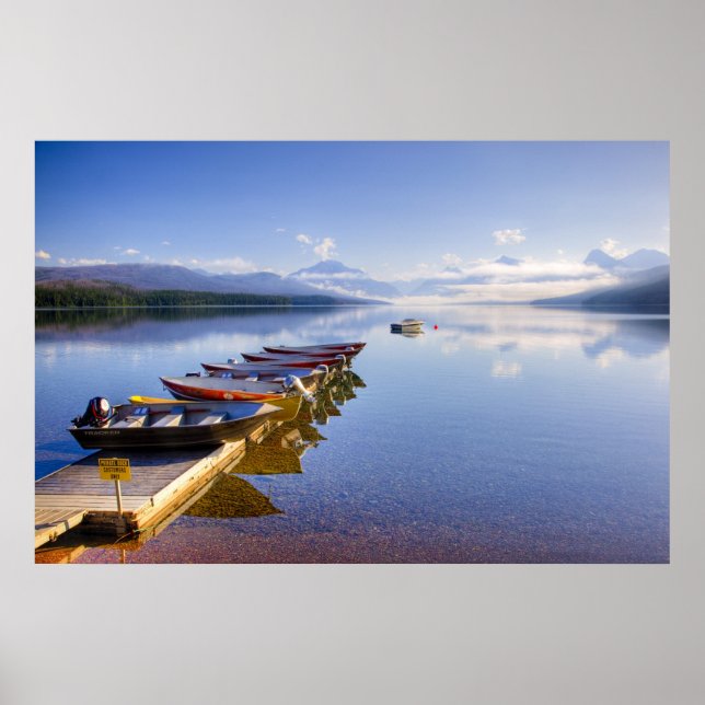 Poster Lac McDonald, Parc national des Glaciers, Montana, (Devant)