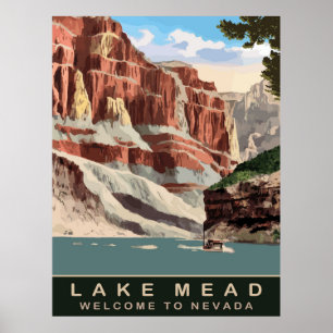 Poster Lac Mead, Nevada, Voyage