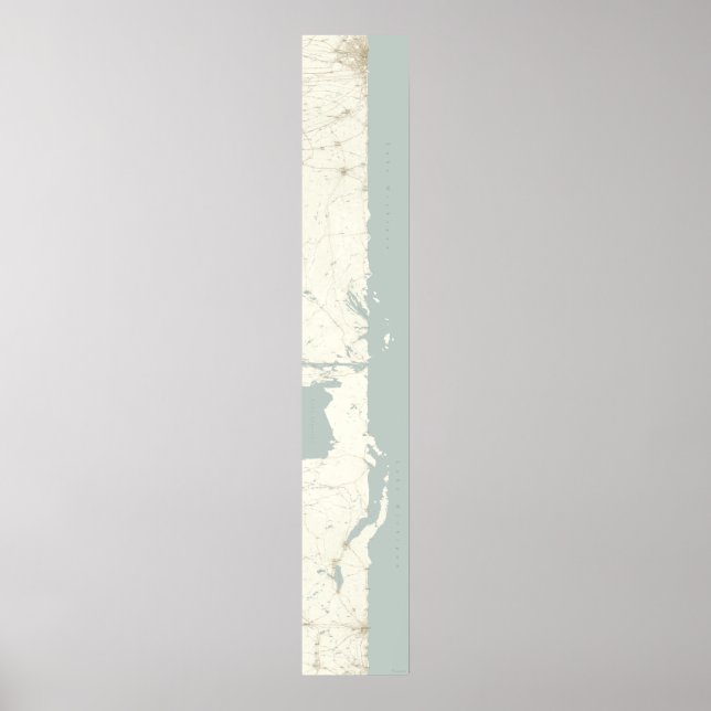 Poster Lac Michigan non descendu, vertical, 60 x 10 (Devant)