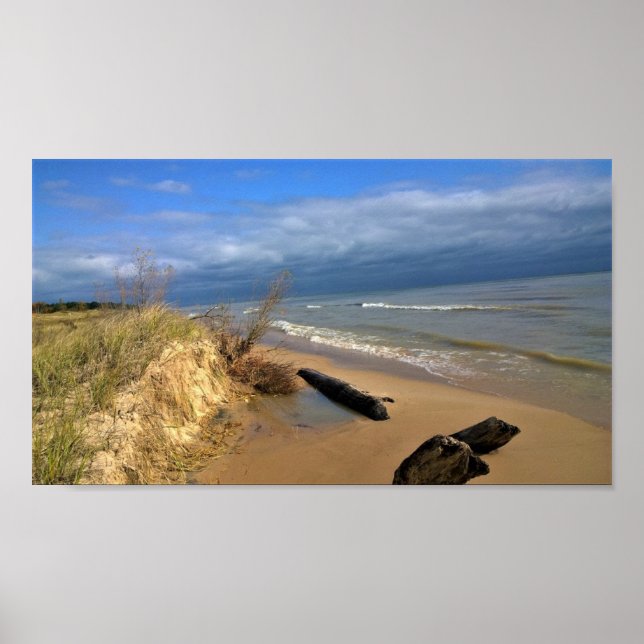 Poster Lac Michigan, Sheboygan, Wisconsin (Devant)