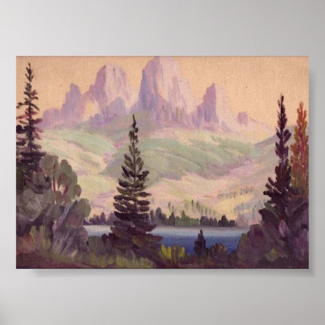 Poster Lac Mountain (Devant)