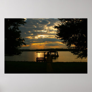 Poster Lac Norman, NC Sunset