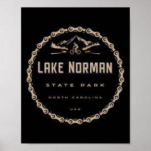 Poster Lac Norman State Park Caroline du Nord Vélo tout t