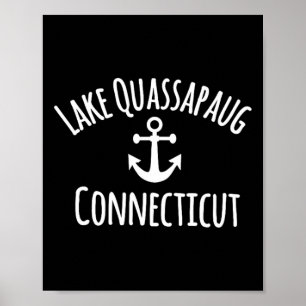 Poster Lac Quapaug Connecticut Voile Bateau Naissance