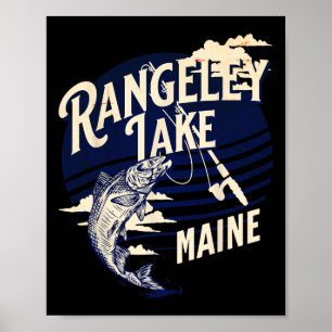 Poster Lac Rangeley Maine Pêche à la mouche Truite B Fish