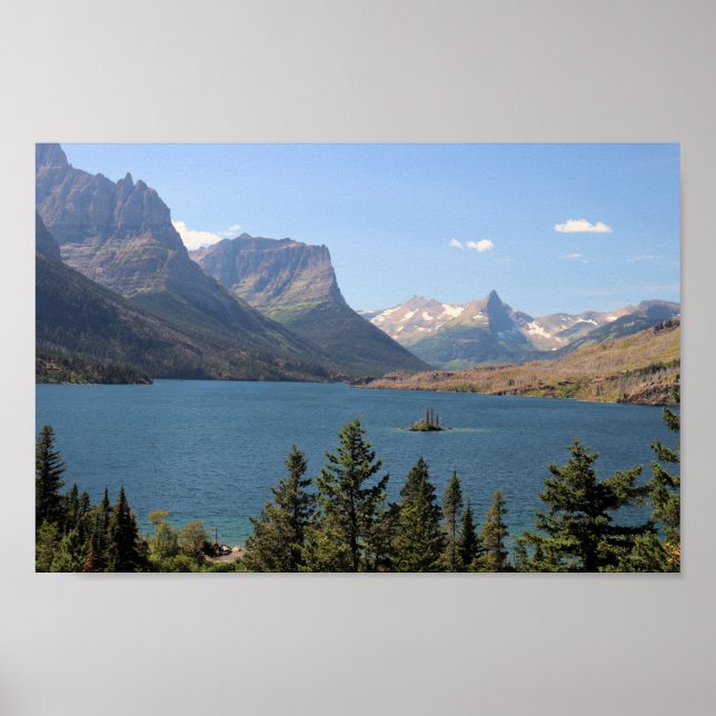 Poster Lac Saint Mary dans le parc national des Glaciers (Devant)