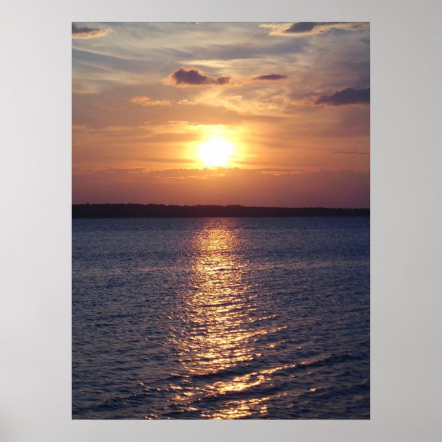 Poster Lac Sunset (vertical) (Devant)