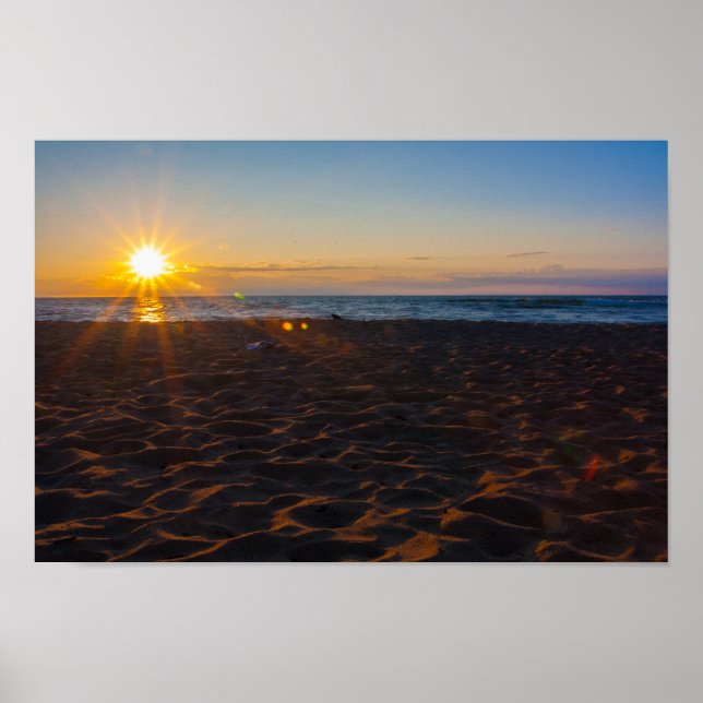 Poster Lac Supérieur Sunset, Ontario, Michigan (Devant)