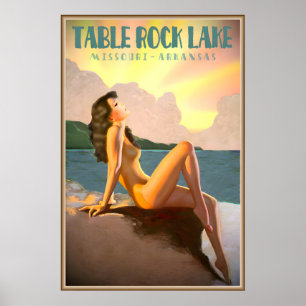 Poster Lac Table Rock Missouri Arkansas Natalie Wood