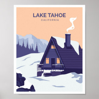 Poster Lac Tahoe Californie