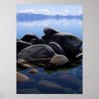 Poster Lac Tahoe Hiver Eau calme
