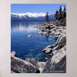 Poster Lac Tahoe Hiver Eau continue 2