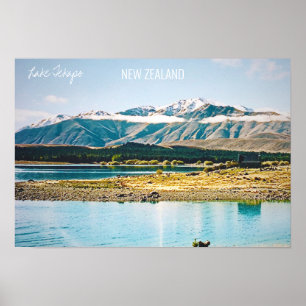 Poster Lac Tekapo Nouvelle-Zélande Voyage sur l'île du Su