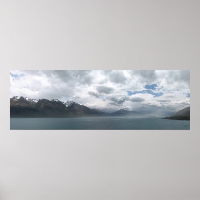 Poster Lac Wakatipu, Nouvelle-Zélande (Devant)