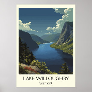 Poster Lac Willoughby VT Fjord Scénique