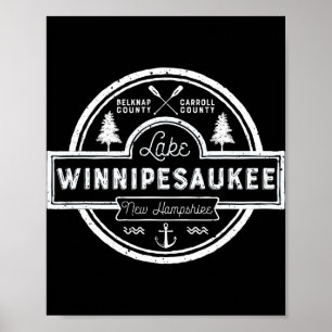 Poster Lac Winnipesaukee New Hampshire Hommes Femmes Camn