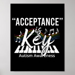 Poster L'acceptation est la clé mois de la sensibilisatio