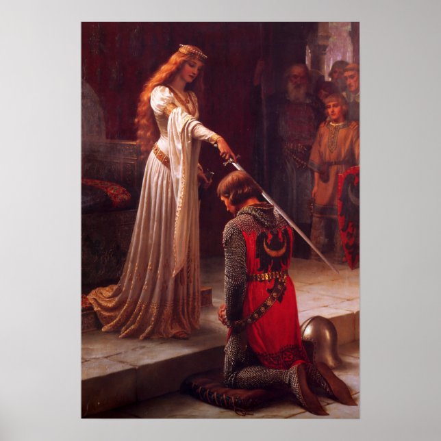 Poster L'Accolade - Chevalier médiéval et art de la Dame  (Devant)