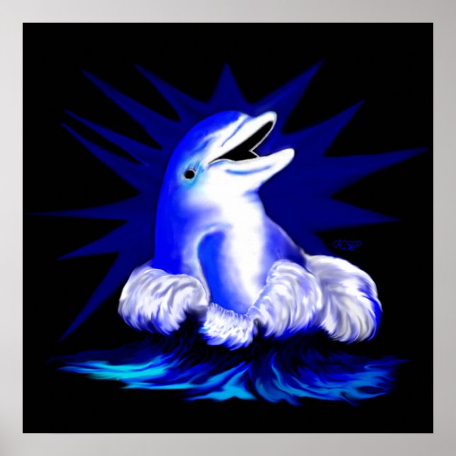 Poster Lachender Delfin (Devant)