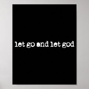 Poster Lâcher prise et laisser Dieu Avoir confiance en Di