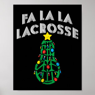 Poster Lacrosse de Noël Pyjamas Lacrosse Lacrosse