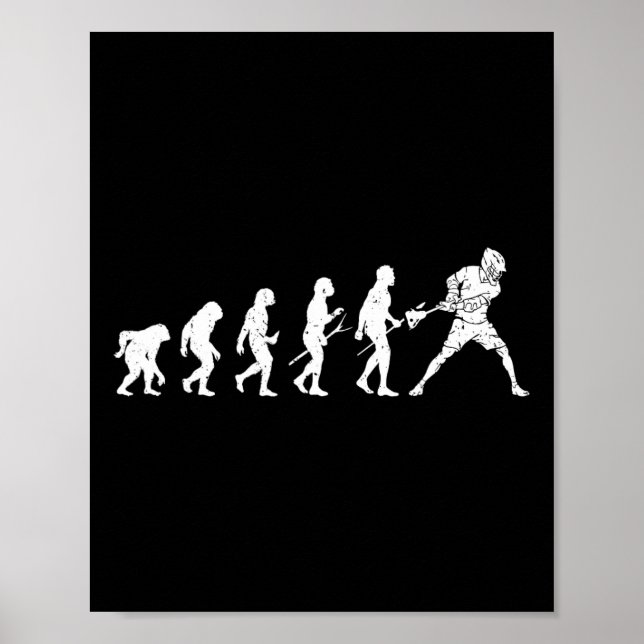 Poster Lacrosse Evolution - Lacrosse Player Evolution (Devant)