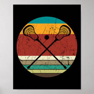 Poster Lacrosse Joueur Équipe Sport Lax Goalie Laxa Vinta