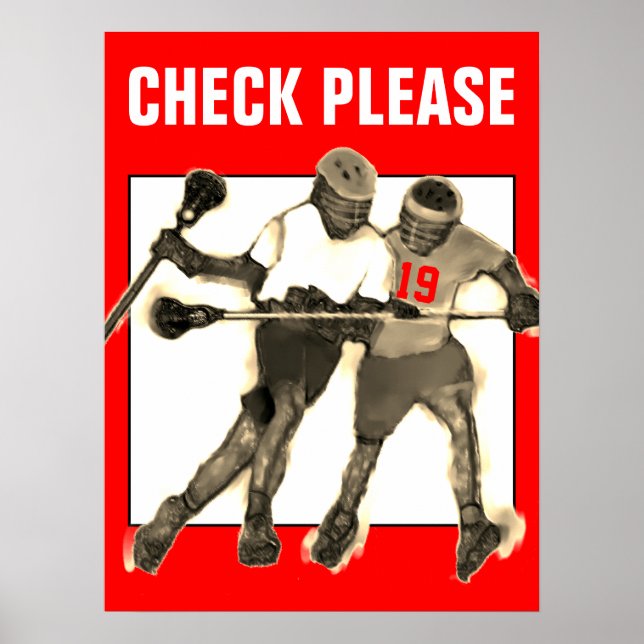 Poster Lacrosse personnalisé (Devant)