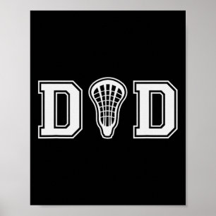Poster Lacrosse Pour Papa Avec Lessix Stick Head Cadeau