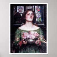 Lady and Roses, John William Waterhouse