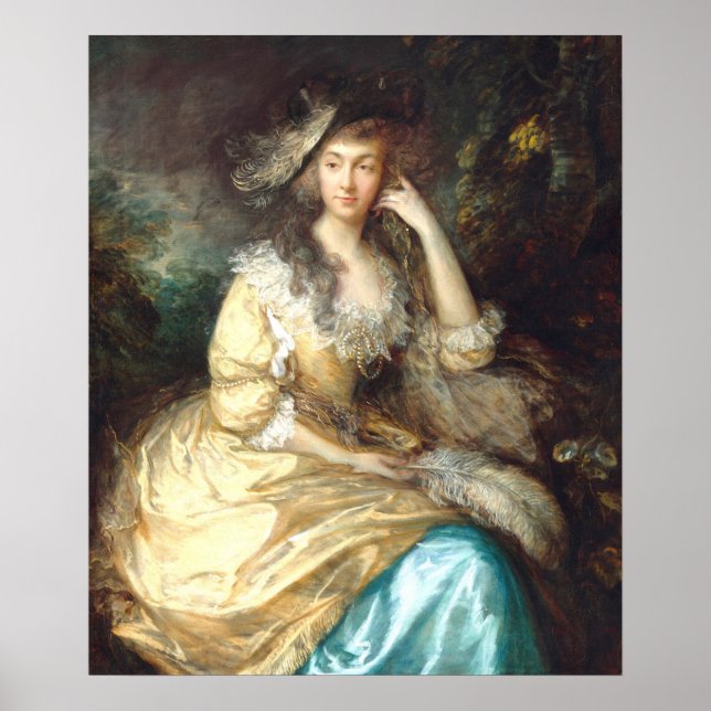 Poster Lady de Dunstanville Thomas Gainsborough Fine Art (Devant)