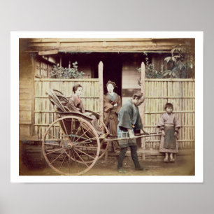 Poster Lady in a rickshaw, vers 1890 (photo colorée)