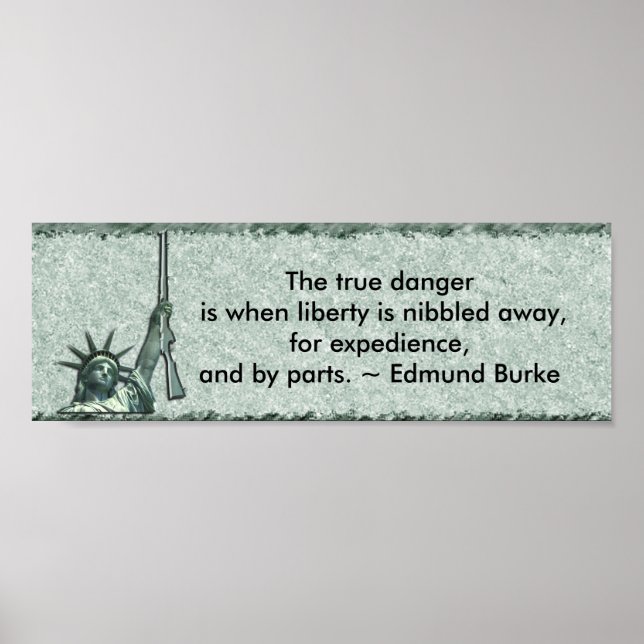 POSTER LADY LIBERTY - BUMPER STICKER - EDMUND BURKE QUOTE (Devant)