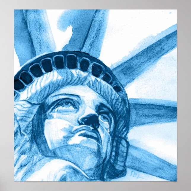 Poster Lady Liberty larmes (Devant)