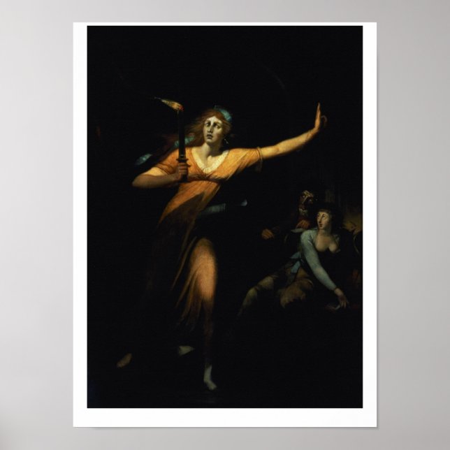 Poster Lady Macbeth Sleepwalk, 1783 (huile sur toile) (Devant)