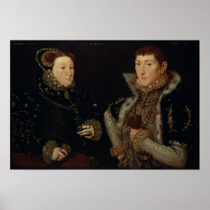 Poster Lady Mary Nevill et son fils Gregory Fiennes