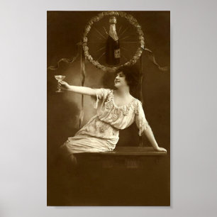 Poster Lady on New Year's Eve Ephemeral