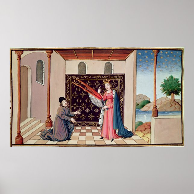 Poster Lady Philosophie offre aux ailes de Boethius (Devant)