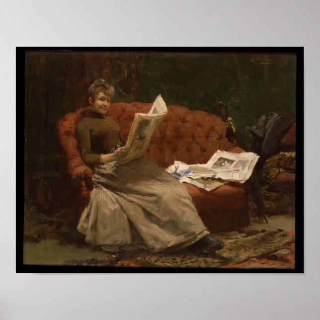 Poster Lady Reading (Devant)