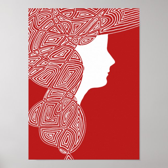 Poster Lady Red (Devant)