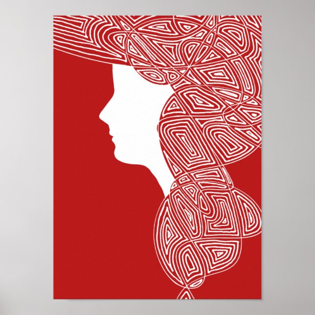 Poster Lady Red (Devant)