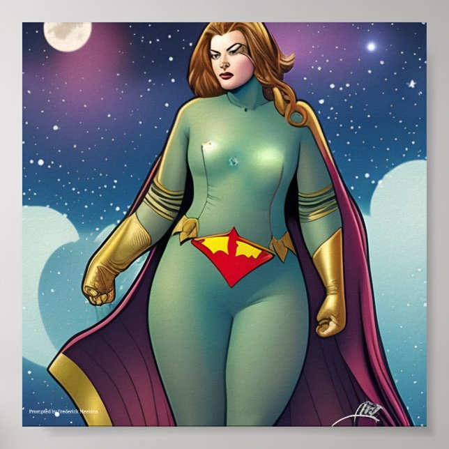 Poster Lady Superhero (Devant)