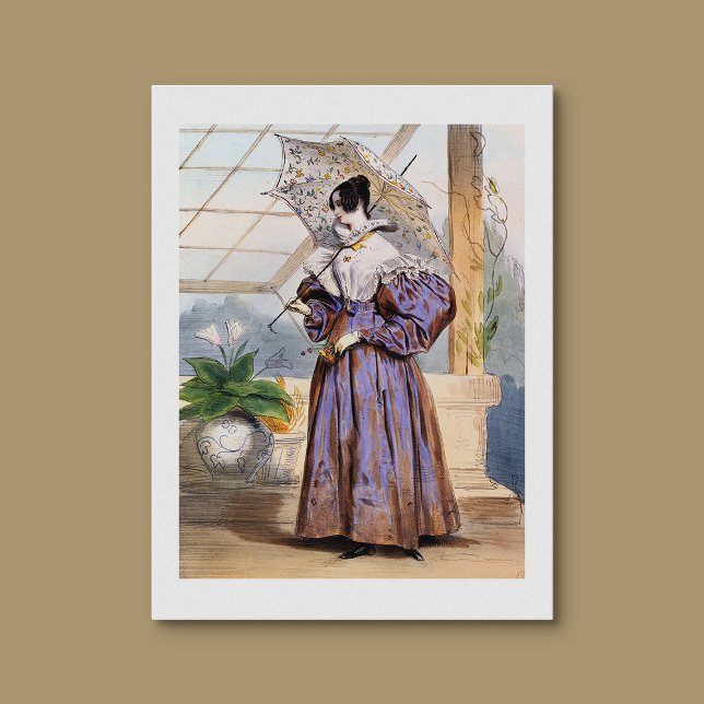 Poster Lady victorienne avec Parasol - Elegant Garden Art (Créateur téléchargé)