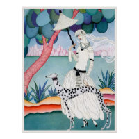 Lady with Dalmatian Dog - Helen Dryden
