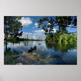 Poster Ladybird Lake / Austin Texas Skyline 3