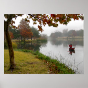 Poster Ladybird Lake Fishing - Austin Texas