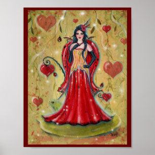 Poster Ladybug Fairy Heart valentine fairy par Renee