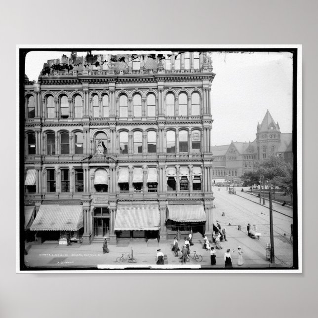 Poster Lafayette Carré, Buffalo, N.Y. Vintage c1904 (Devant)